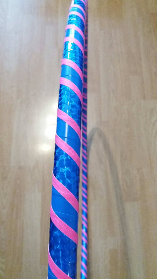 Obruč na hooping modro-růžová 80 cm SLEVA! — foto 1