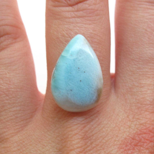Kabošon larimar kapka 19mm — foto 1
