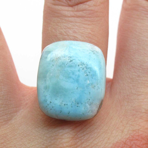 Kabošon larimar obdelník 19mm — foto 1