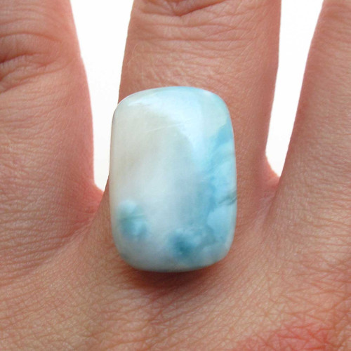 Kabošon larimar obdelník 19mm — foto 1