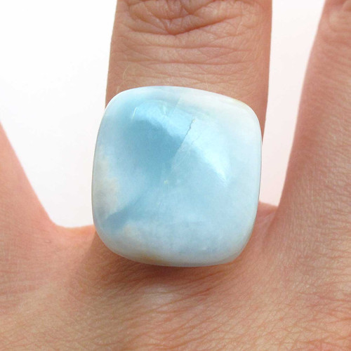 Kabošon larimar obdelník 18mm REZERVACE — foto 1