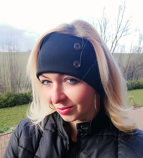 Zimní čelenka obvod 55-57cm — foto 1