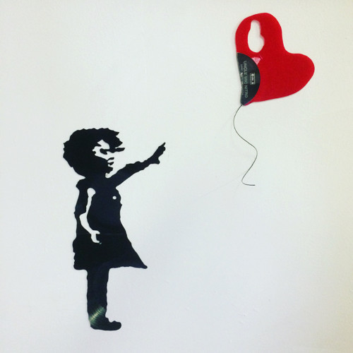Dekorace z gramodesek banksy