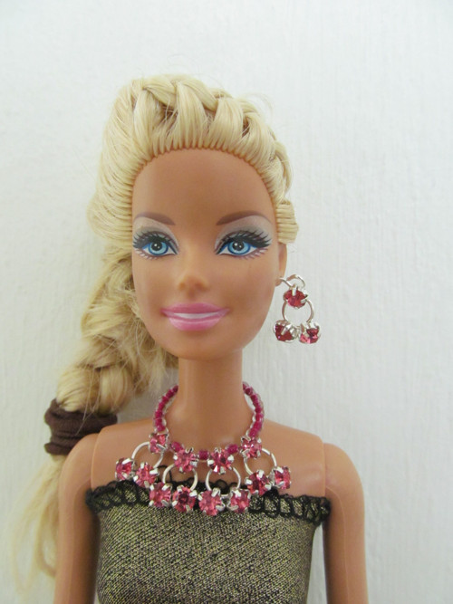 Souprava - náhrdelník a náušnice pro Barbie — foto 1