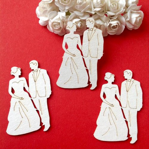 Dekorace Scrapiniec , 3 ks , chipboard — foto 1