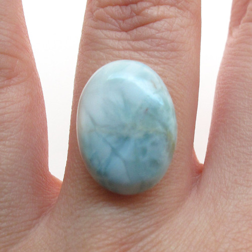 Kabošon larimar ovál 18,1mm — foto 1