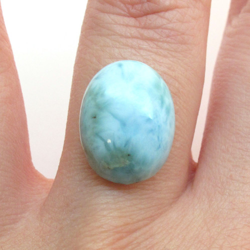Kabošon larimar ovál 15,9mm — foto 1