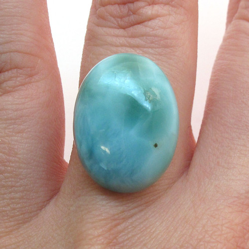Kabošon larimar ovál 20,2mm REZERVACE — foto 1