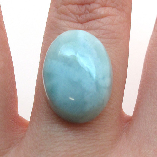 Kabošon larimar ovál 18,1mm — foto 1