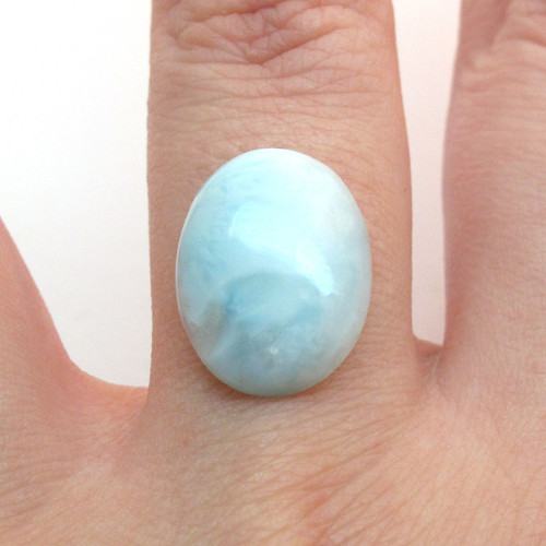 Kabošon larimar ovál 16,1mm — foto 1