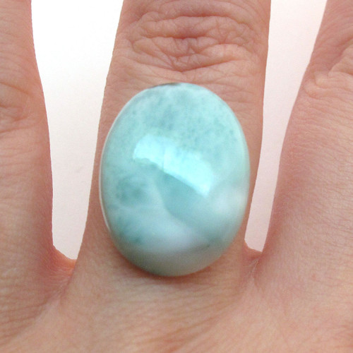 Kabošon larimar ovál 20,1mm — foto 1