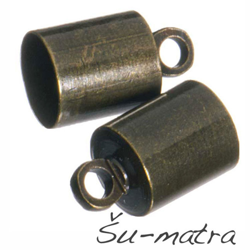 Koncovka 6x10 mm, starozlatá (10 ks)