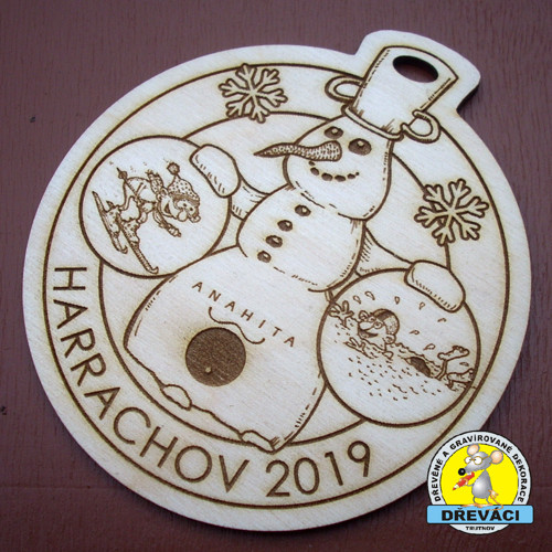 Dřevěné MEDAILE "HARRACHOV 2019" — foto 1