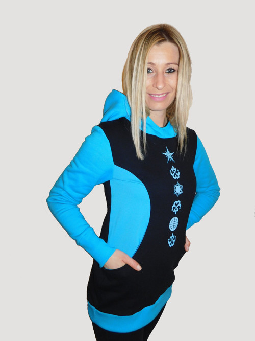Mikina Proxyon Tyrkys/black — foto 1