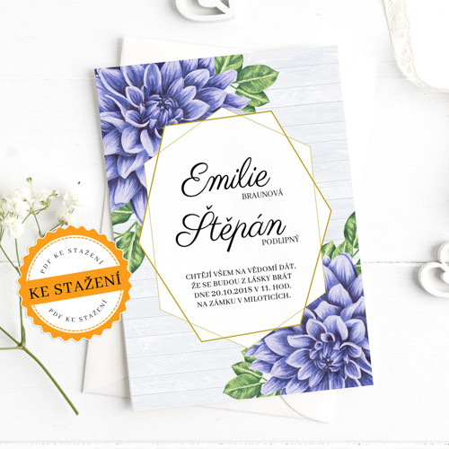 Svatební oznámení - Emilie (PDF) — foto 1