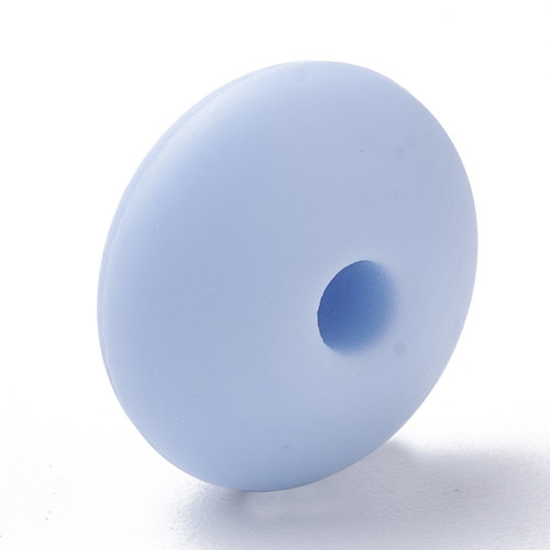 Silikonové korálky DISK 12mm (4ks) - pastel blue