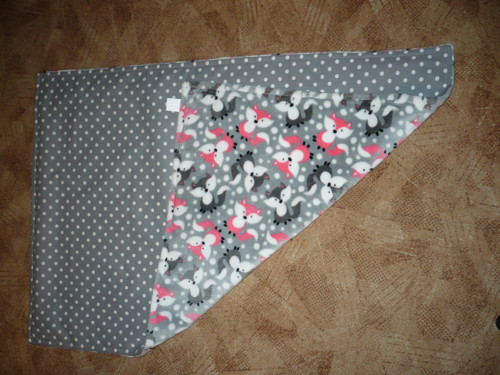 Deka chlupatka lištičky šedé 74x 99cm