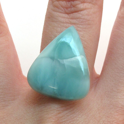 Kabošon larimar kapka 21,8mm — foto 1