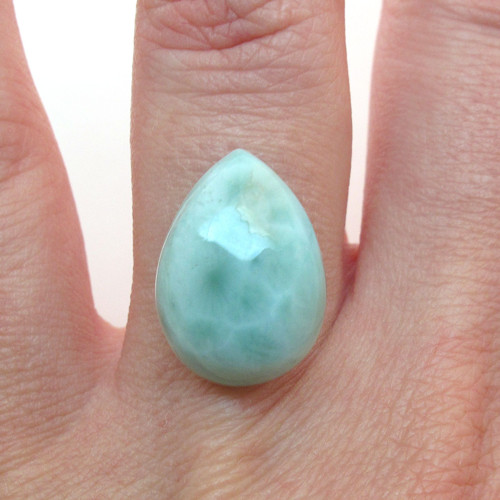 Kabošon larimar kapka 18mm — foto 1