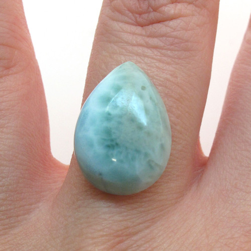 Kabošon larimar kapka 18mm — foto 1