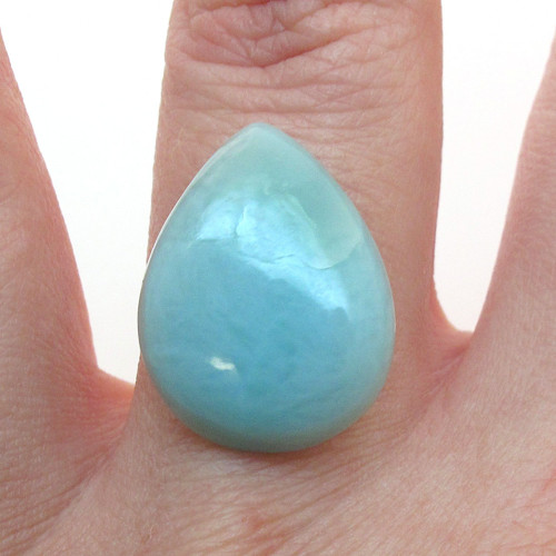Kabošon larimar kapka 20mm — foto 1