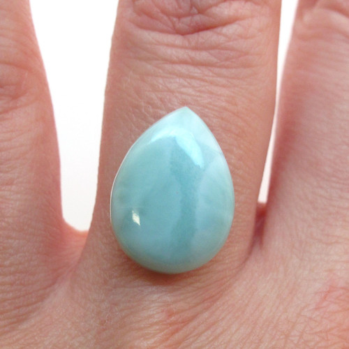 Kabošon larimar kapka 16,4mm — foto 1