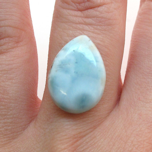 Kabošon larimar kapka 17,6mm — foto 1