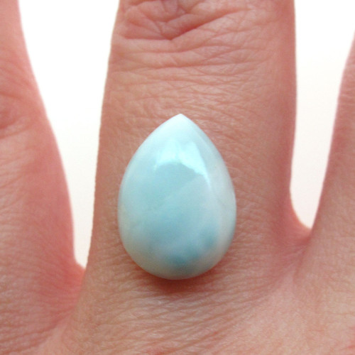 Kabošon larimar kapka 14,2mm — foto 1