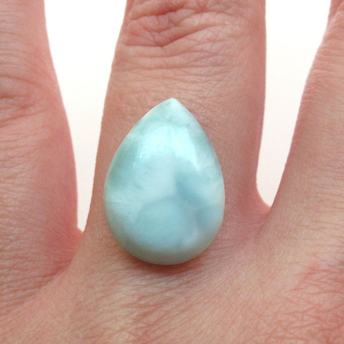 Kabošon larimar kapka 17,8mm REZERVACE — foto 1
