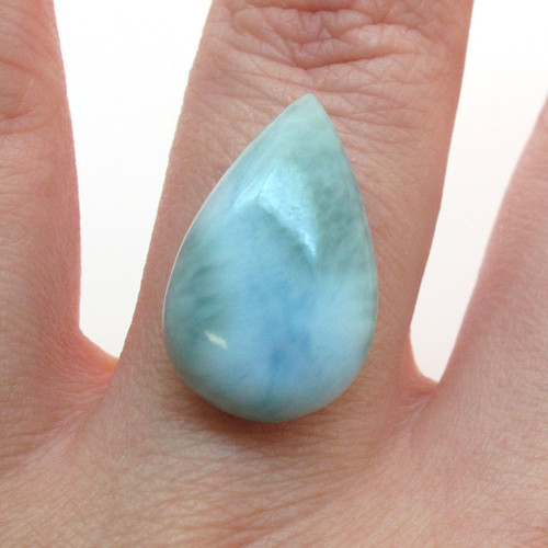 Kabošon larimar kapka 20,4mm REZERVACE — foto 1