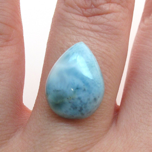 Kabošon larimar kapka 15,9mm — foto 1