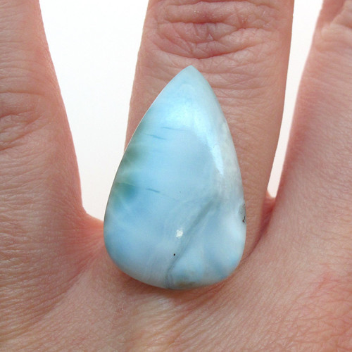 Kabošon larimar kapka 24,8mm — foto 1