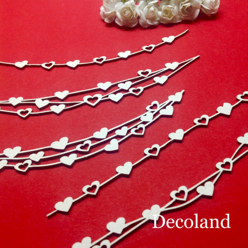 Dekorace Decoland 12,5x2 cm,sada 5 ks, chipboard — foto 1