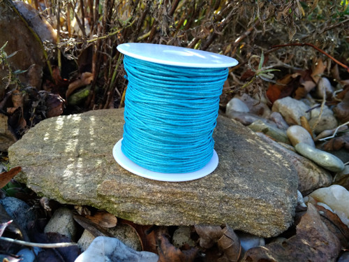 Voskovaná šňůra (∅1mm, délka 5m) - modrá