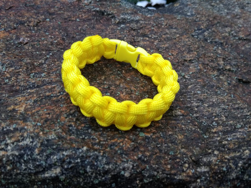 Paracord náramek - žlutý