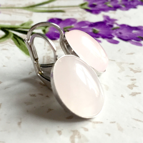 Elegantní stříbrné naušnice s rúženínem AG925 RH