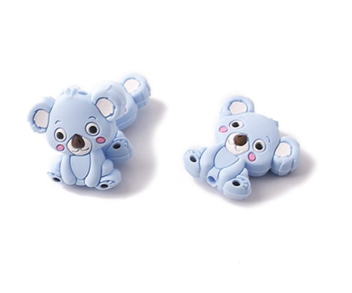 Korálky silikonové KOALA 27mm (1ks) - blue — foto 1
