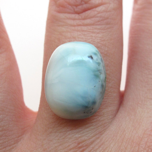Kabošon larimar obdelník 16,2mm