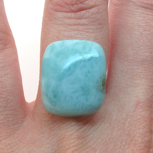 Kabošon larimar obdelník 19mm — foto 1