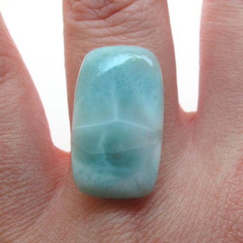 Kabošon larimar obdelník 23,3mm — foto 1