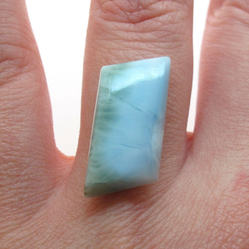 Kabošon larimar geometrický 22,2mm — foto 1