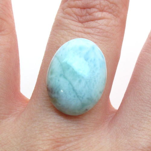 Kabošon larimar ovál 18,3mm — foto 1