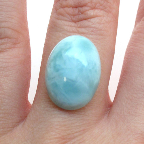Kabošon larimar ovál 18,1mm — foto 1