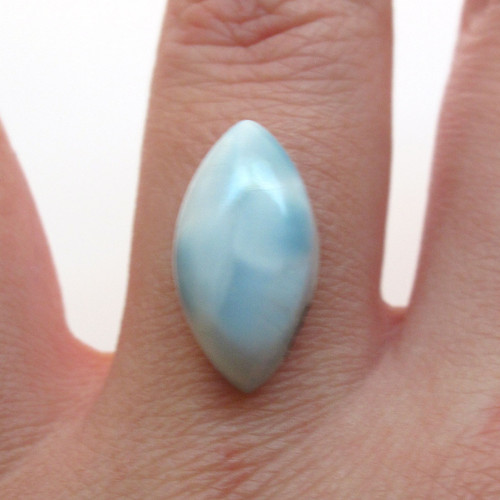 Kabošon larimar slza 17,8mm — foto 1