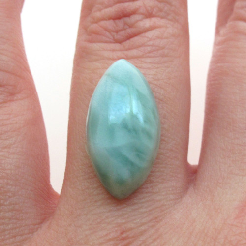 Kabošon larimar slza 20,0mm — foto 1