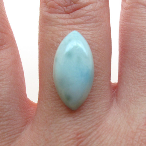 Kabošon larimar slza 18,1mm — foto 1
