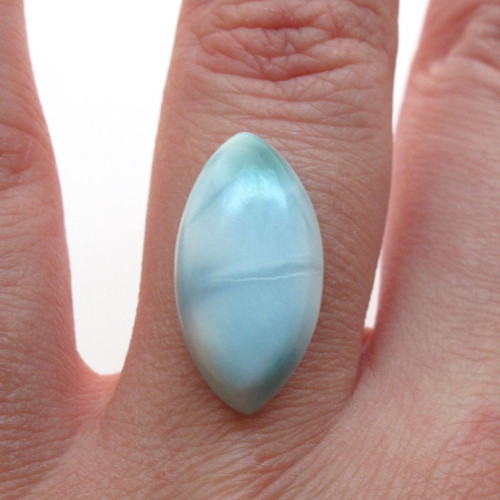 Kabošon larimar slza 20,2mm — foto 1