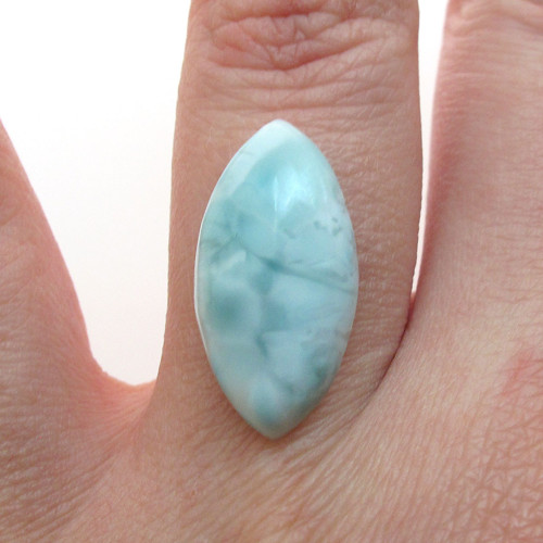 Kabošon larimar slza 21,7mm REZERVACE — foto 1