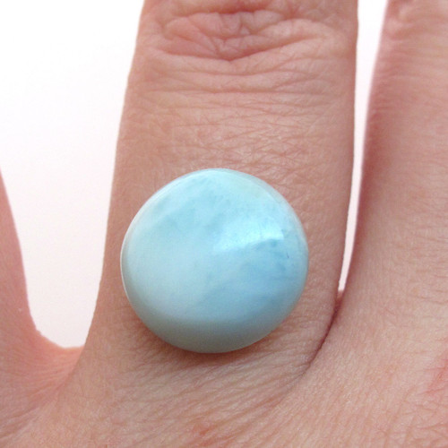 Kabošon larimar kruh 13,1mm REZERVACE — foto 1