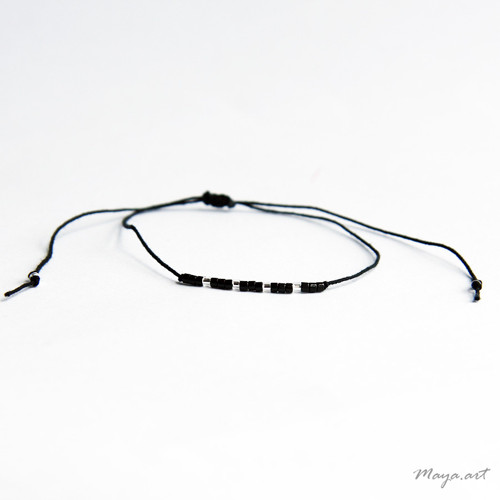 Stříbrnočerný náramek SIMPLE BRACELET